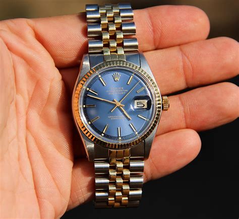 blue rolex watches|rolex vintage blue dial.